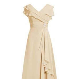 Chiffon and Satin Evening Dress - size 10